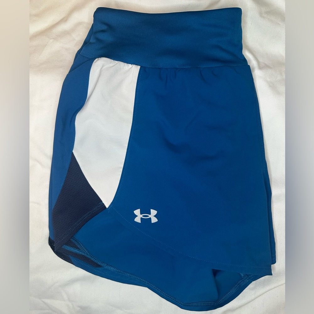 Under Armour Running Shorts Blue White Athletic Gym Lightweight Women’s MD